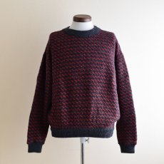画像1: 1980s L.L.Bean バーズアイセーター　 "MADE IN NORWAY"　 表記L  (1)