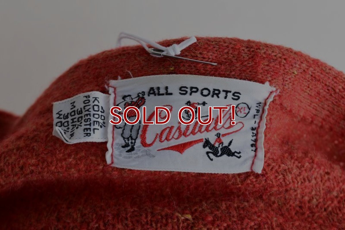 画像5: 1960-70s ALL SPORTS CASUALS モヘア混ニットカーディガン　 "30％ MOHAIR"　 表記XL  (5)