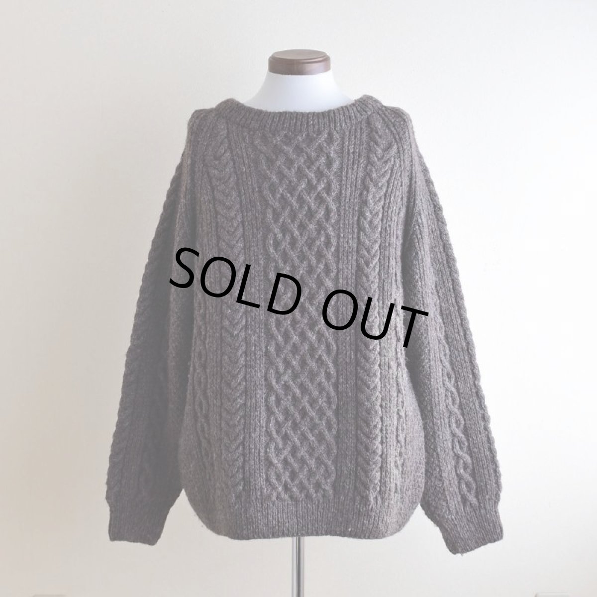 画像1: Janette Murray フィッシャーマンセーター　 "MADE IN SCOTLAND"　 実寸L  (1)