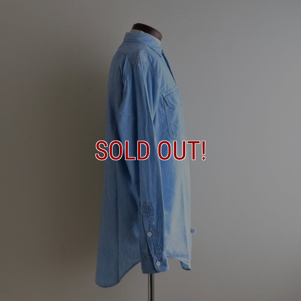 画像2: 1980-90s Polo RALPH LAUREN ガチャポケシャンブレーシャツ　 "MADE IN USA"　 表記S  (2)