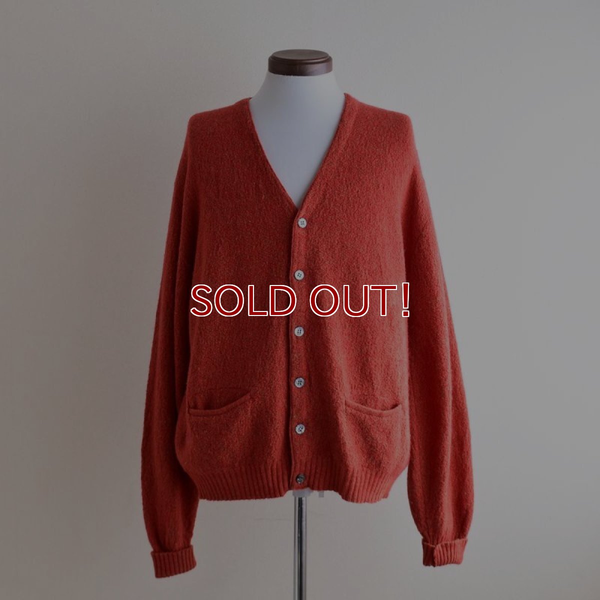 画像1: 1960-70s ALL SPORTS CASUALS モヘア混ニットカーディガン　 "30％ MOHAIR"　 表記XL  (1)