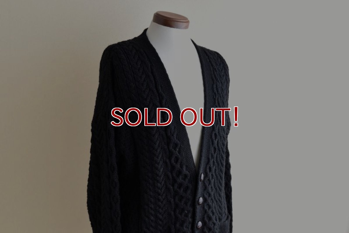 画像6: ARAN SWEATER MARKET フィッシャーマンニットカーディガン　 "MADE IN IRELAND"　 表記M  (6)