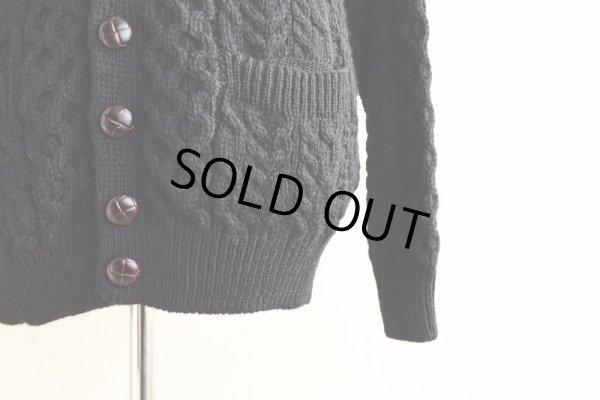 画像9: ARAN SWEATER MARKET フィッシャーマンニットカーディガン　 "MADE IN IRELAND"　 表記M 