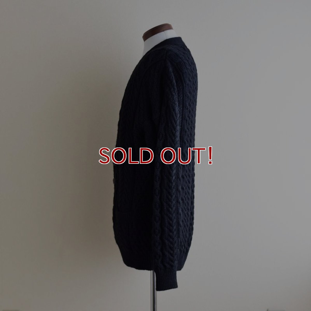画像4: ARAN SWEATER MARKET フィッシャーマンニットカーディガン　 "MADE IN IRELAND"　 表記M  (4)