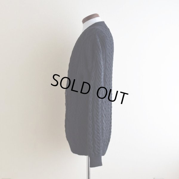 画像4: ARAN SWEATER MARKET フィッシャーマンニットカーディガン　 "MADE IN IRELAND"　 表記M 