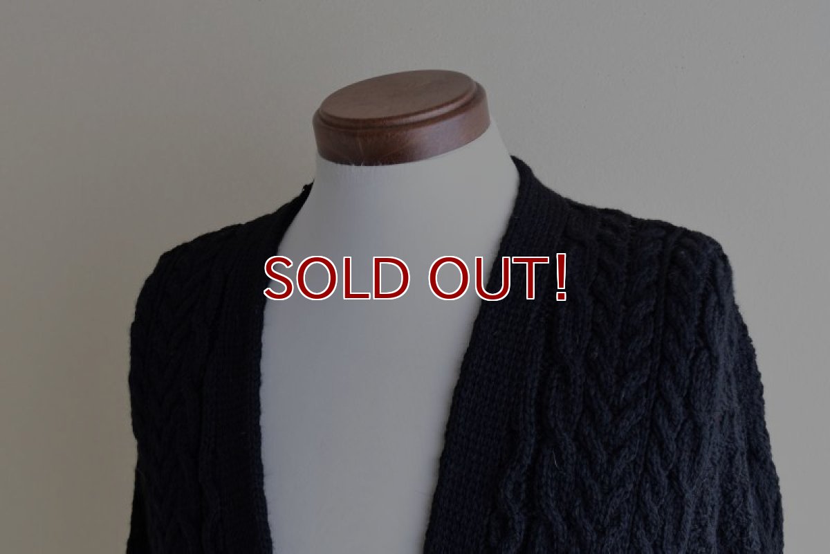 画像7: ARAN SWEATER MARKET フィッシャーマンニットカーディガン　 "MADE IN IRELAND"　 表記M  (7)