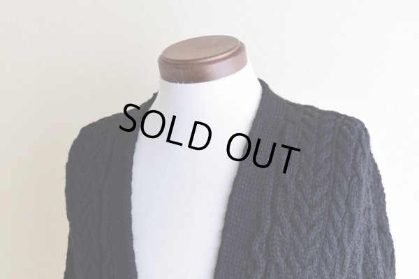 画像7: ARAN SWEATER MARKET フィッシャーマンニットカーディガン　 "MADE IN IRELAND"　 表記M 