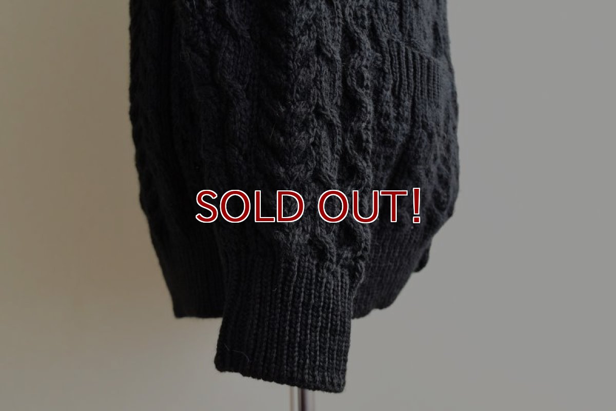 画像11: ARAN SWEATER MARKET フィッシャーマンニットカーディガン　 "MADE IN IRELAND"　 表記M  (11)