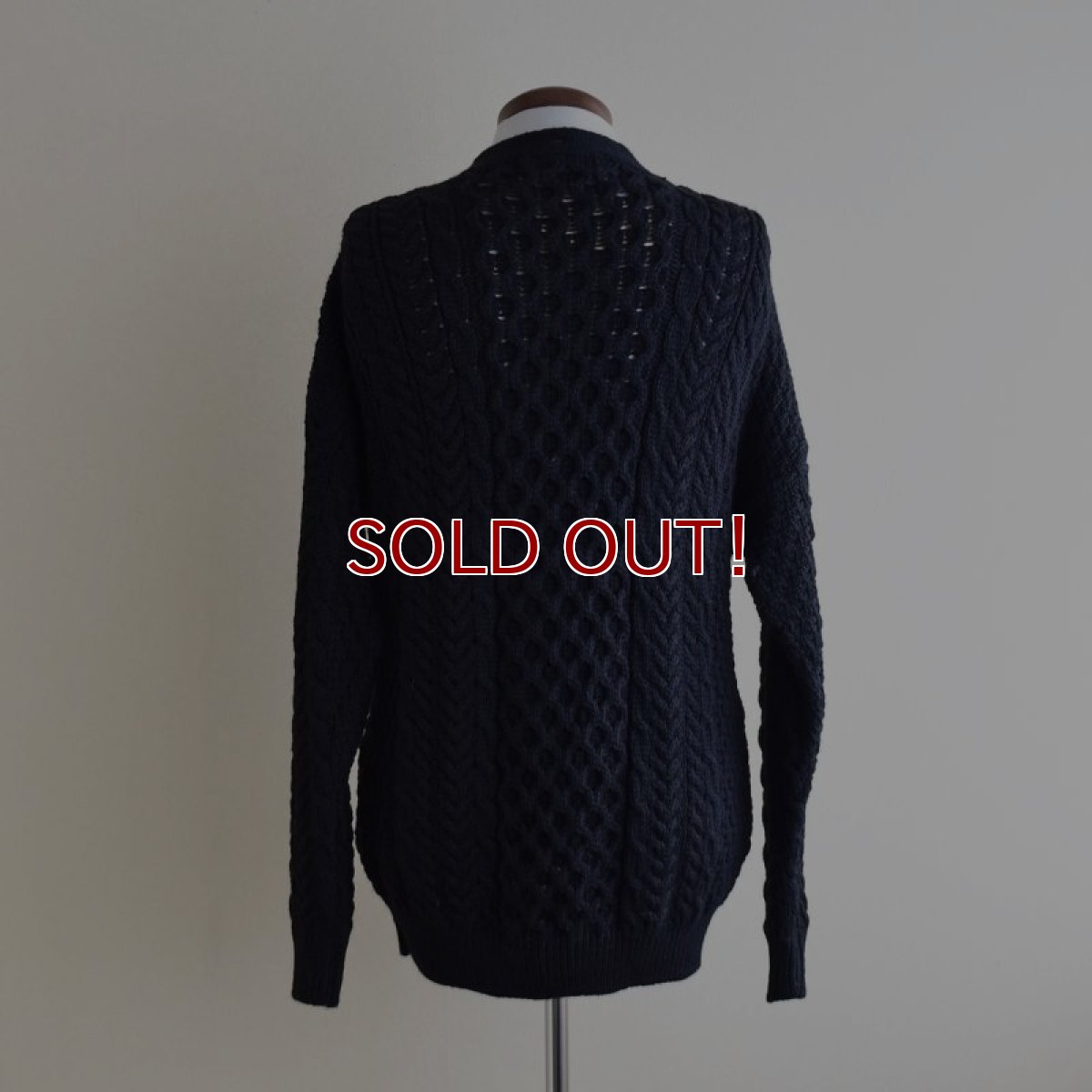 画像3: ARAN SWEATER MARKET フィッシャーマンニットカーディガン　 "MADE IN IRELAND"　 表記M  (3)