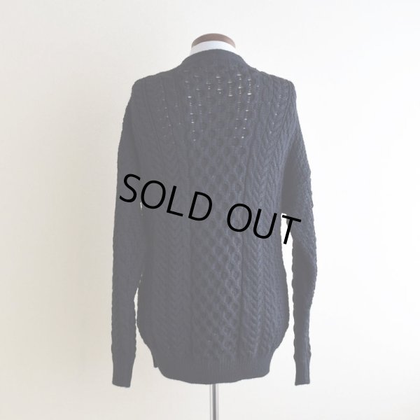 画像3: ARAN SWEATER MARKET フィッシャーマンニットカーディガン　 "MADE IN IRELAND"　 表記M 