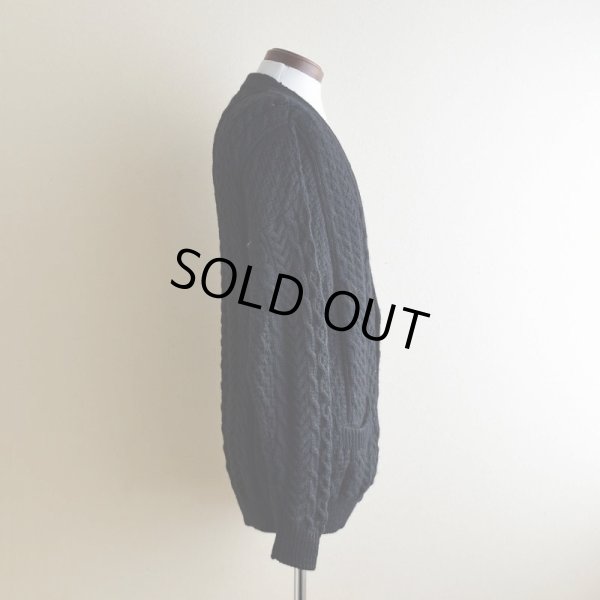 画像2: ARAN SWEATER MARKET フィッシャーマンニットカーディガン　 "MADE IN IRELAND"　 表記M 