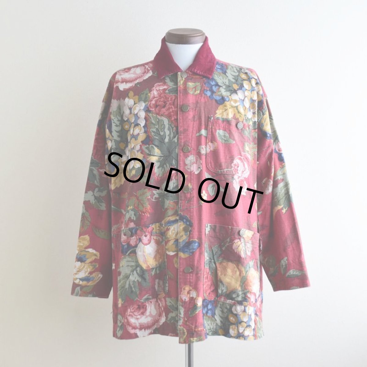 画像1: Smith&Hawken ボタニカル柄カバーオール　 "MADE IN USA"　 表記S  (1)