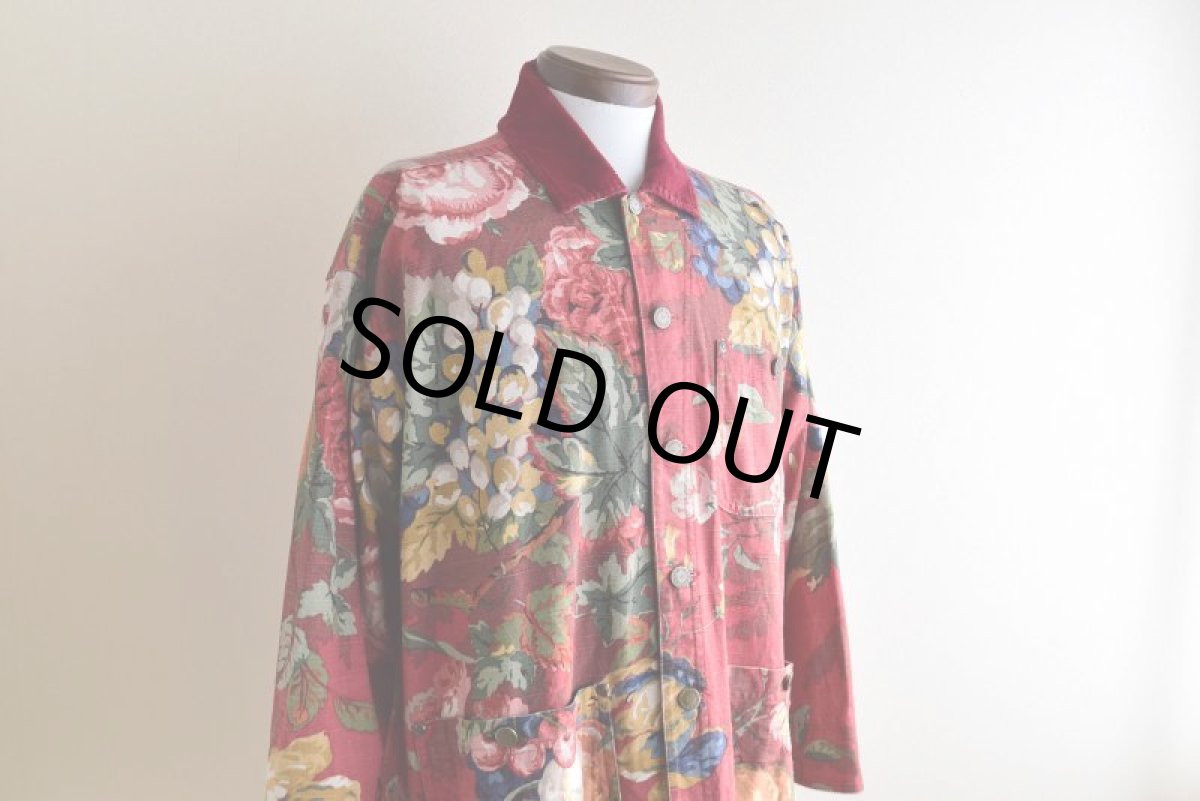 画像7: Smith&Hawken ボタニカル柄カバーオール　 "MADE IN USA"　 表記S  (7)