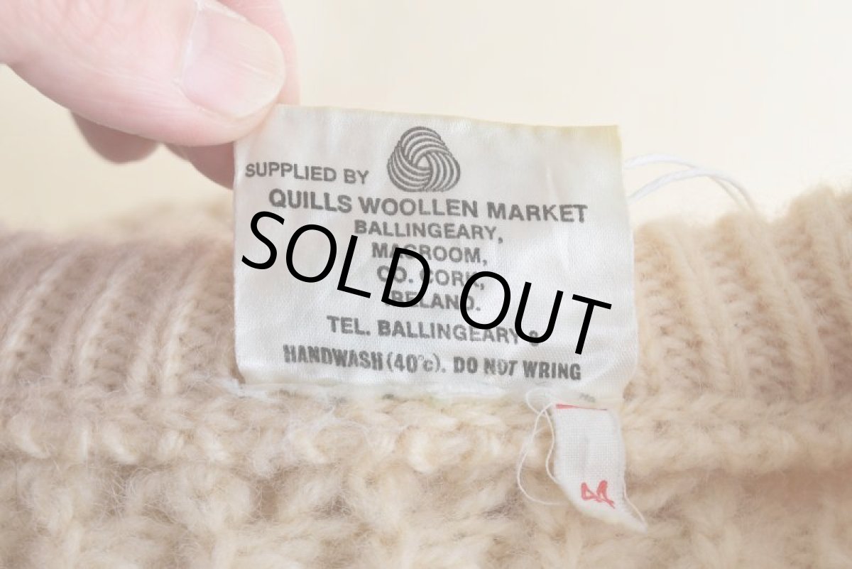 画像6: Quill Knit フィッシャーマンセーター　 "MADE IN IRELAND"　 表記44  (6)
