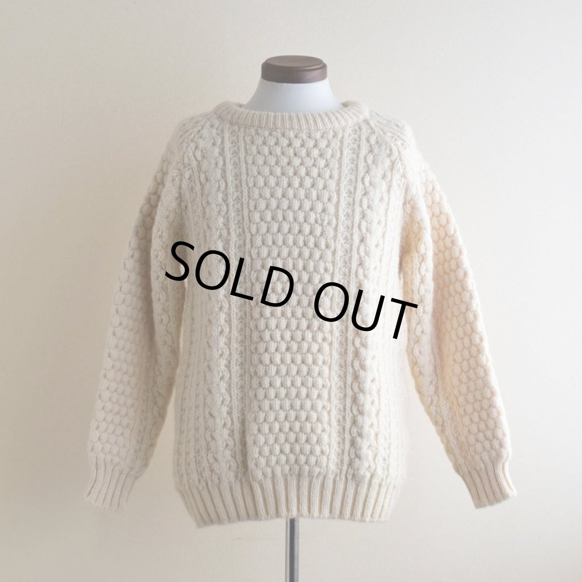 画像1: Quill Knit フィッシャーマンセーター　 "MADE IN IRELAND"　 表記44  (1)