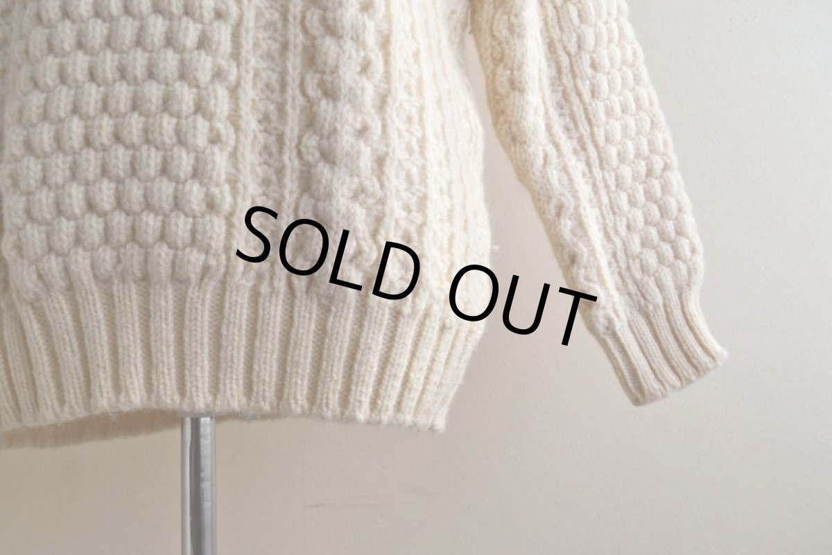 画像10: Quill Knit フィッシャーマンセーター　 "MADE IN IRELAND"　 表記44  (10)