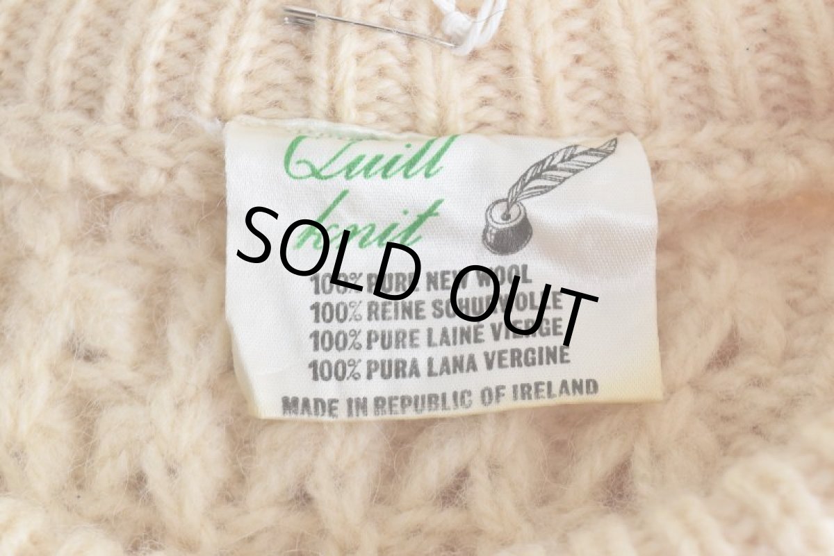 画像5: Quill Knit フィッシャーマンセーター　 "MADE IN IRELAND"　 表記44  (5)