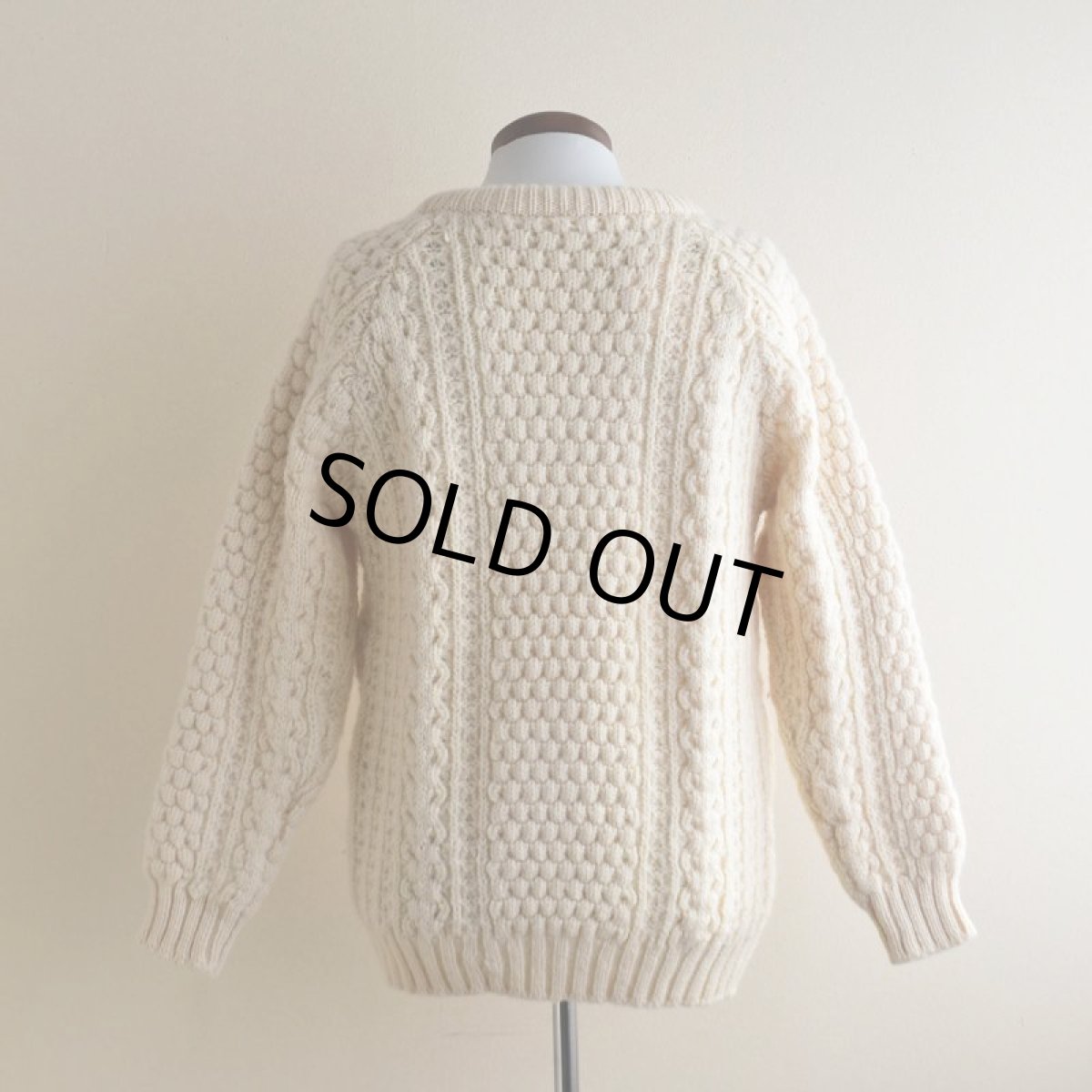 画像3: Quill Knit フィッシャーマンセーター　 "MADE IN IRELAND"　 表記44  (3)