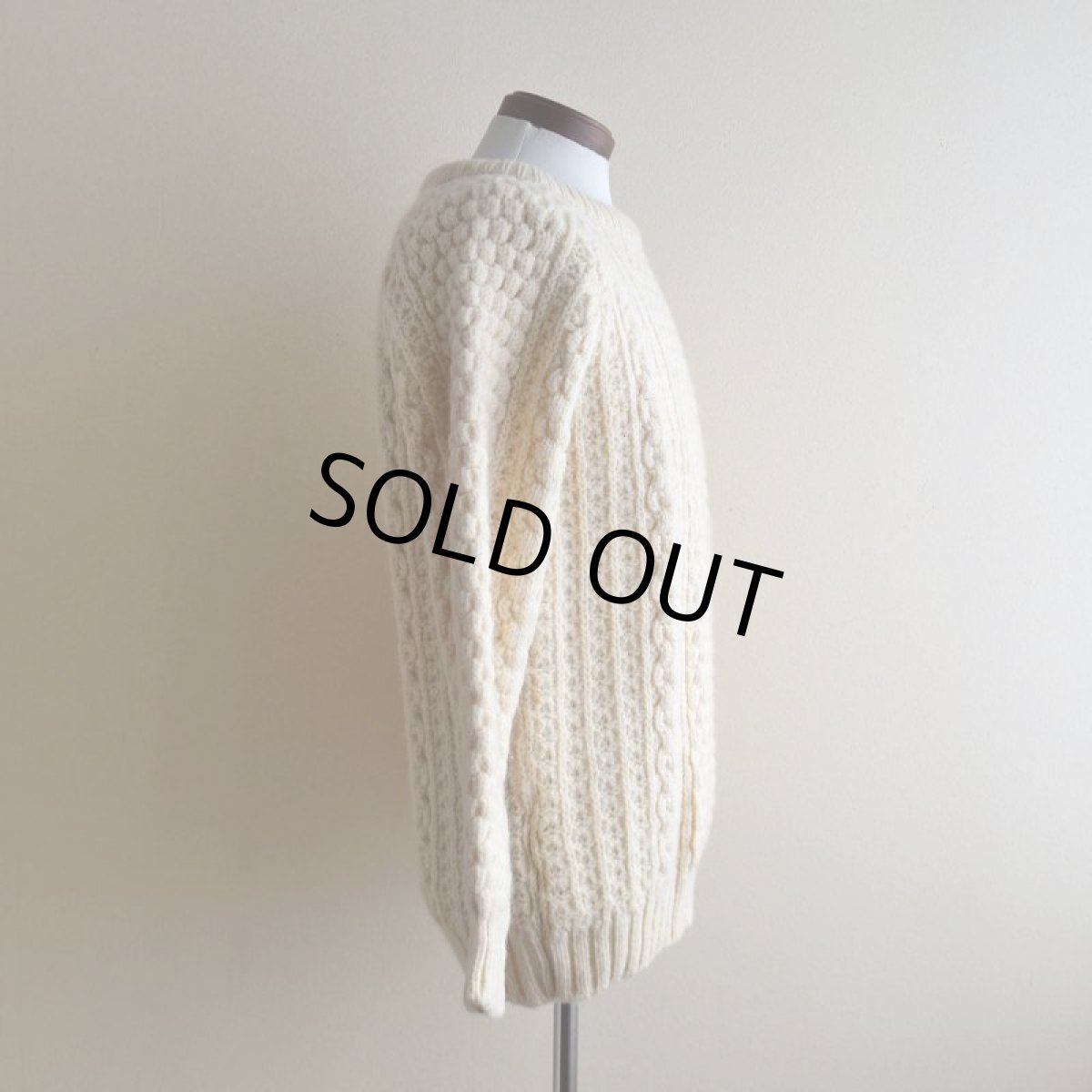 画像2: Quill Knit フィッシャーマンセーター　 "MADE IN IRELAND"　 表記44  (2)