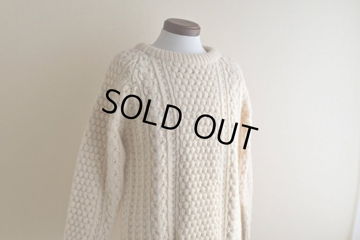 画像7: Quill Knit フィッシャーマンセーター　 "MADE IN IRELAND"　 表記44  (7)
