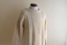 画像7: Quill Knit フィッシャーマンセーター　 "MADE IN IRELAND"　 表記44  (7)