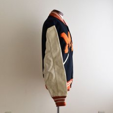 画像2: 1960s BAILEY AND HIMES 袖レザースタジャン　 表記44  (2)