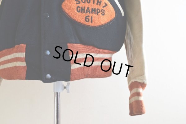 画像13: 1960s BAILEY AND HIMES 袖レザースタジャン　 表記44 