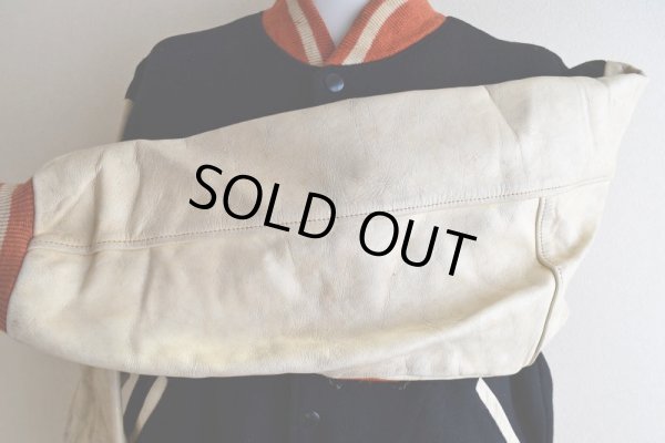 画像22: 1960s BAILEY AND HIMES 袖レザースタジャン　 表記44 