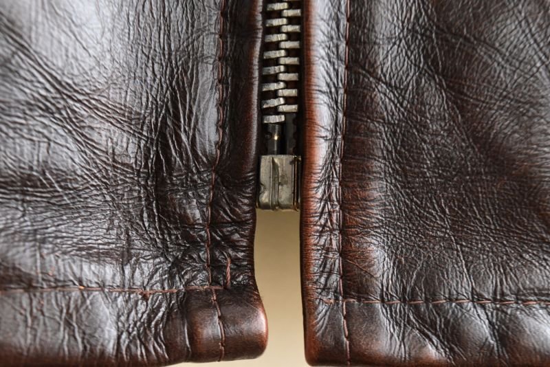 1970s Lesco LEATHERS シングルライダースジャケット 表記42 - 古着屋