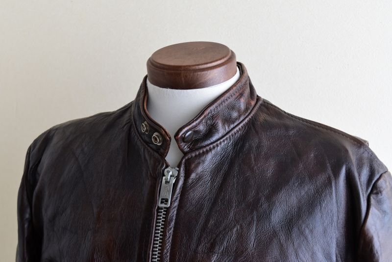 1970s Lesco LEATHERS シングルライダースジャケット 表記42 - 古着屋