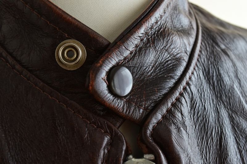 1970s Lesco LEATHERS シングルライダースジャケット 表記42 - 古着屋