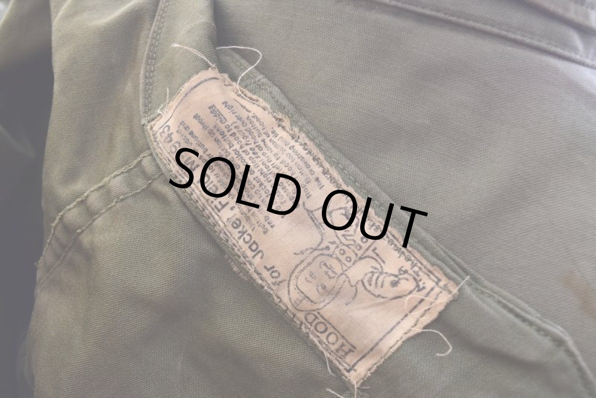 画像12: 1940s US.ARMY M-43 フィールドジャケット　 "フード付き" 　 表記38R  (12)