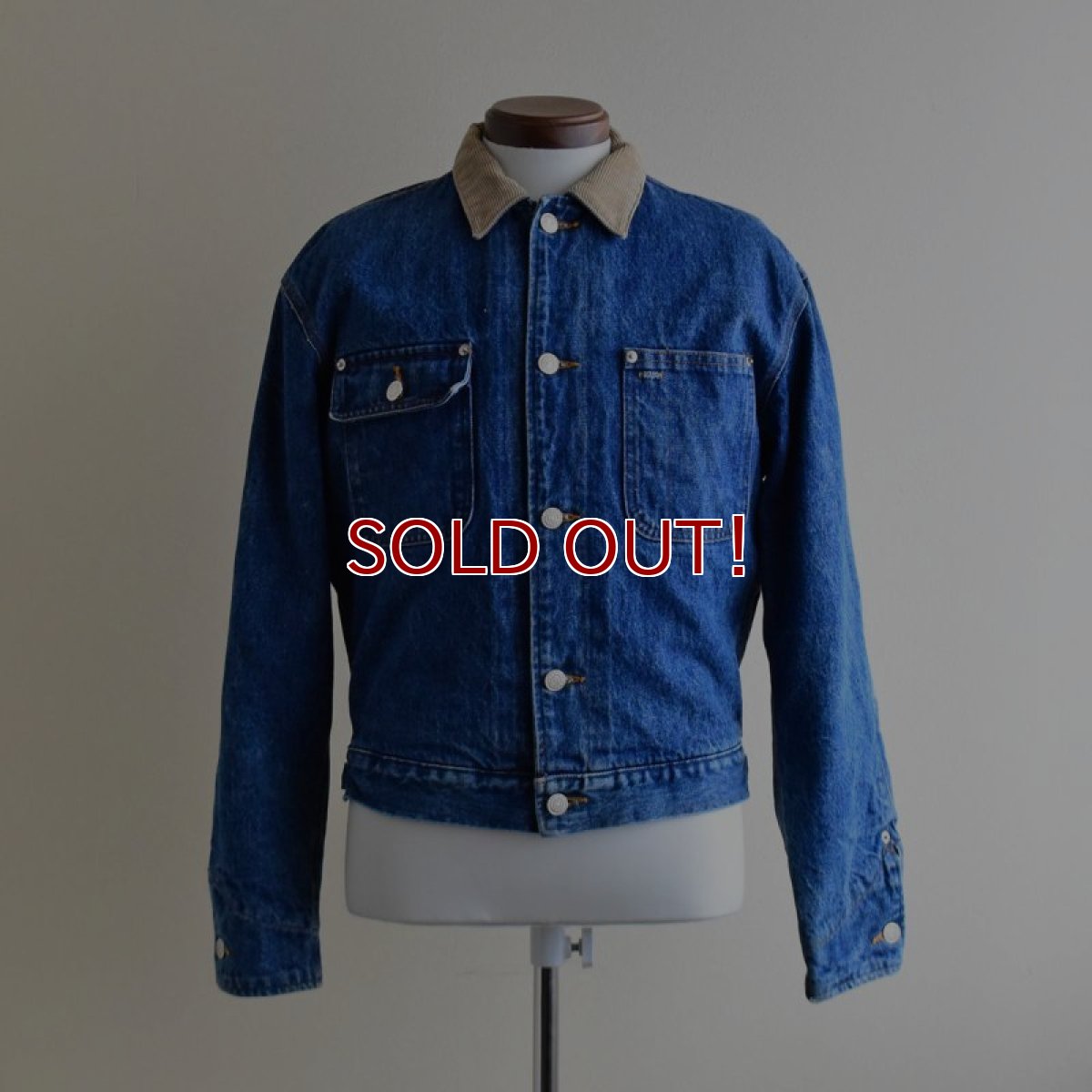 画像1: 1980-90s Polo RALPH LAUREN 裏ブランケット付きデニムジャケット　  "MADE IN USA"　 表記S  (1)