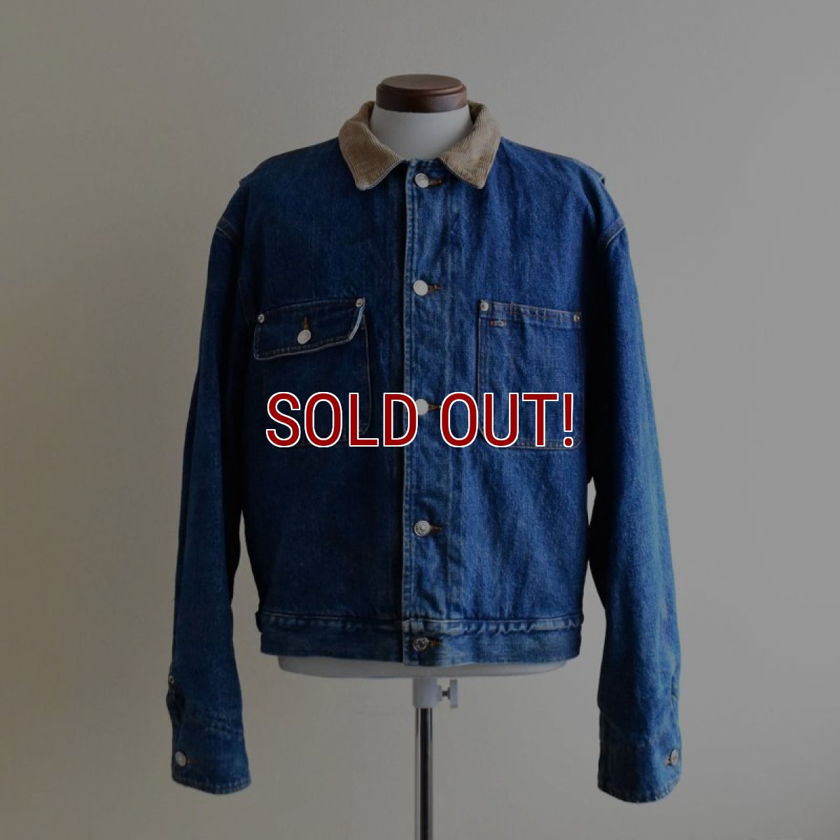 画像1: 1980-90s Polo RALPH LAUREN 裏ブランケット付きデニムジャケット　  "MADE IN USA"　 表記XL  (1)