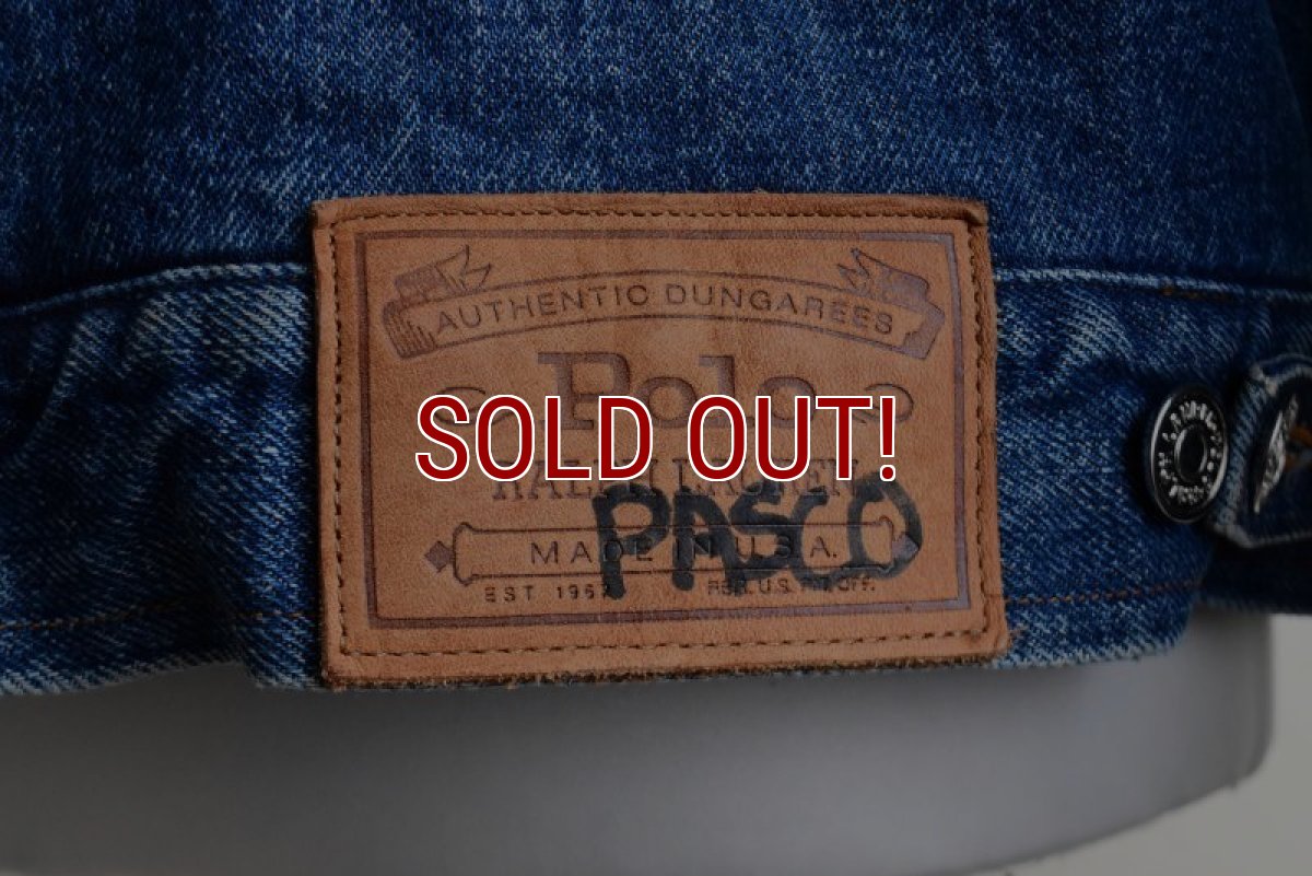 画像17: 1980-90s Polo RALPH LAUREN 裏ブランケット付きデニムジャケット　  "MADE IN USA"　 表記XL  (17)