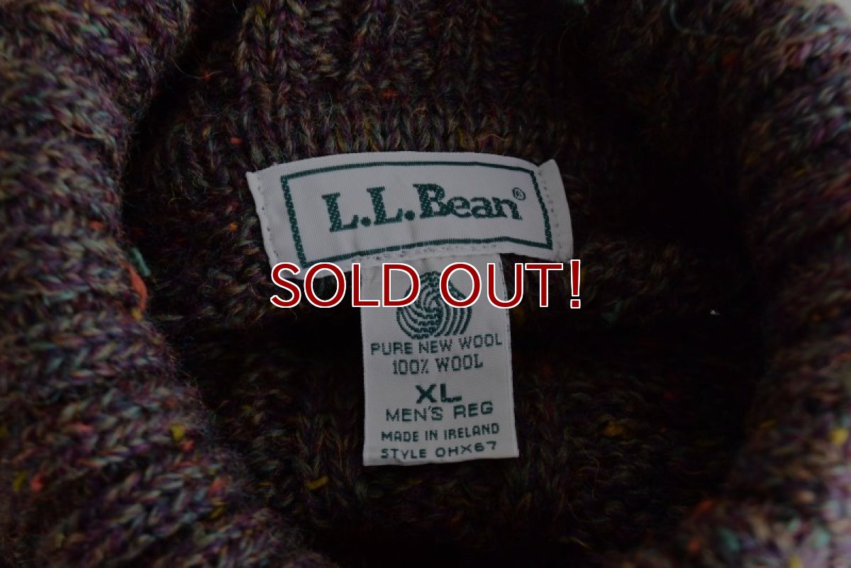 画像5: 1990s L.L.Bean タートルネック フィッシャーマンセーター　  "MADE IN IRELAND"　 表記XL  (5)