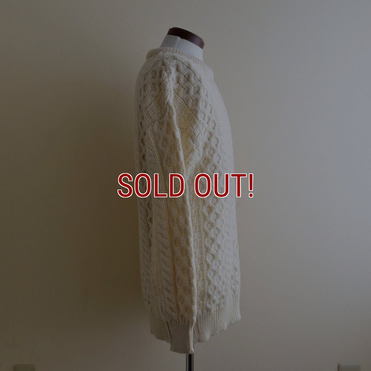 画像2: ARAN SWEATER MARKET フィッシャーマンセーター　  "MADE IN IRELAND"　 表記M  (2)