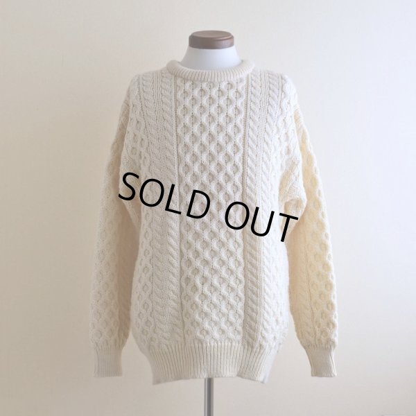 画像1: ARAN SWEATER MARKET フィッシャーマンセーター　  "MADE IN IRELAND"　 表記M 