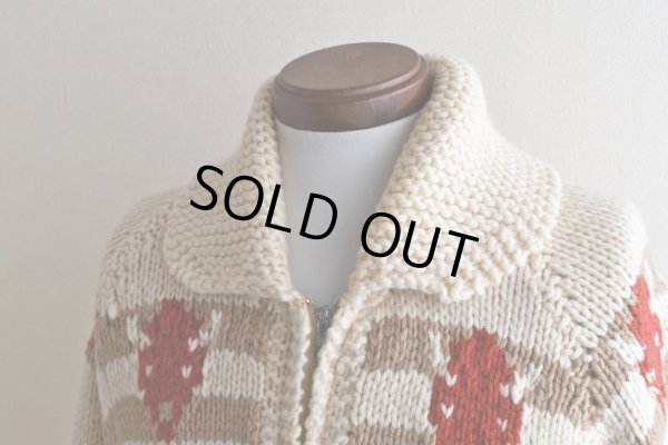 画像6: 1960s バイソン柄カウチンセーター　 実寸ML 