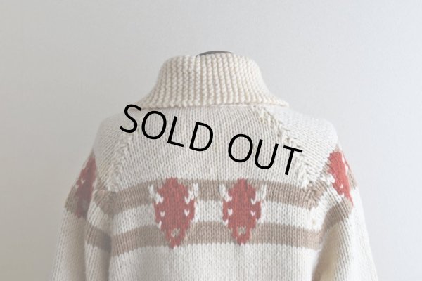 画像11: 1960s バイソン柄カウチンセーター　 実寸ML 