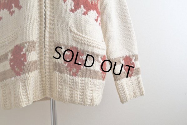 画像8: 1960s バイソン柄カウチンセーター　 実寸ML 