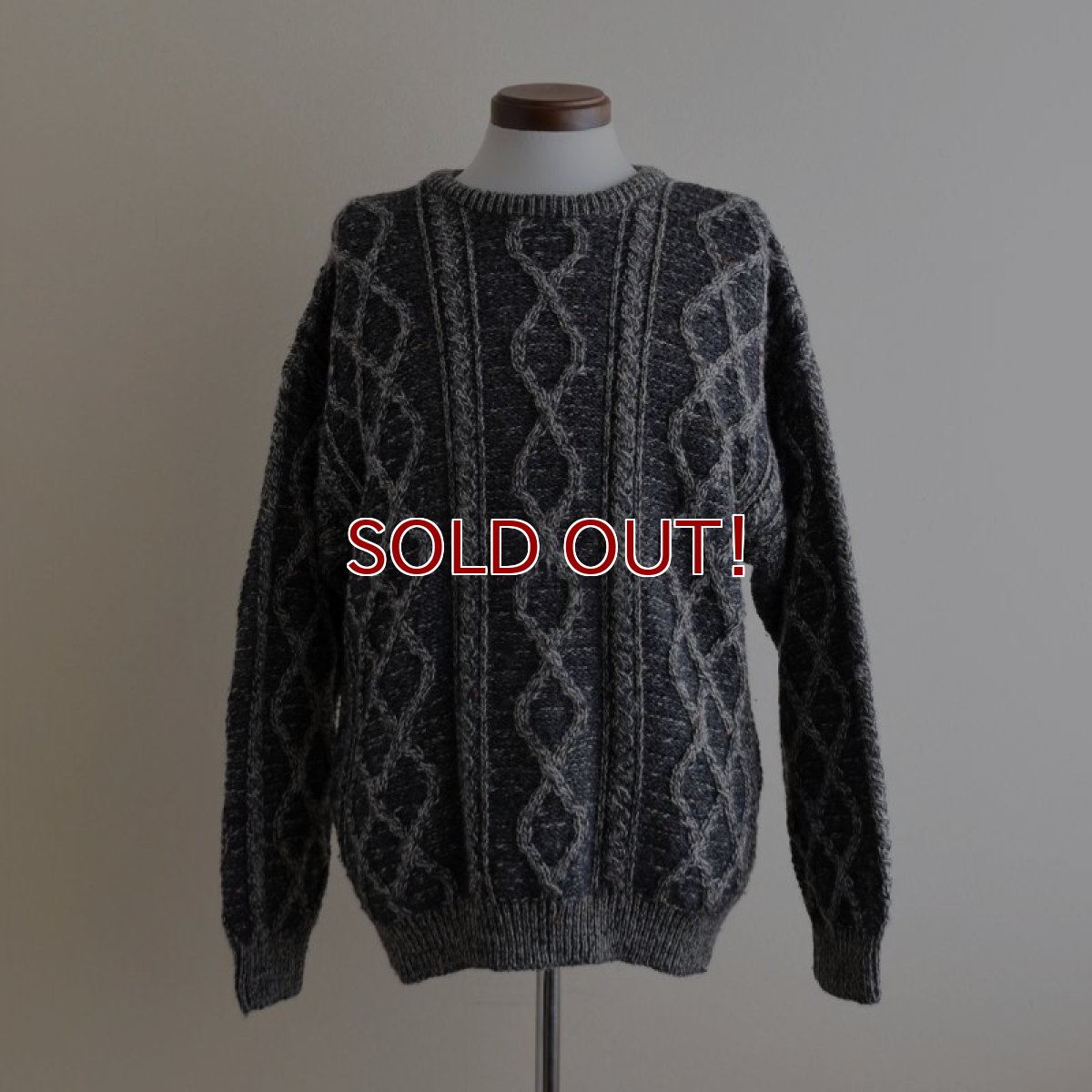 画像1: CARRAIG DONN フィッシャーマンセーター　  "MADE IN IRELAND"　 表記M  (1)