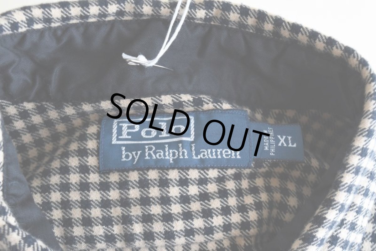 画像5: Polo by RalphLauren チンスト付きフランネルシャツ　  "エルボーパッチ"　 表記XL  (5)