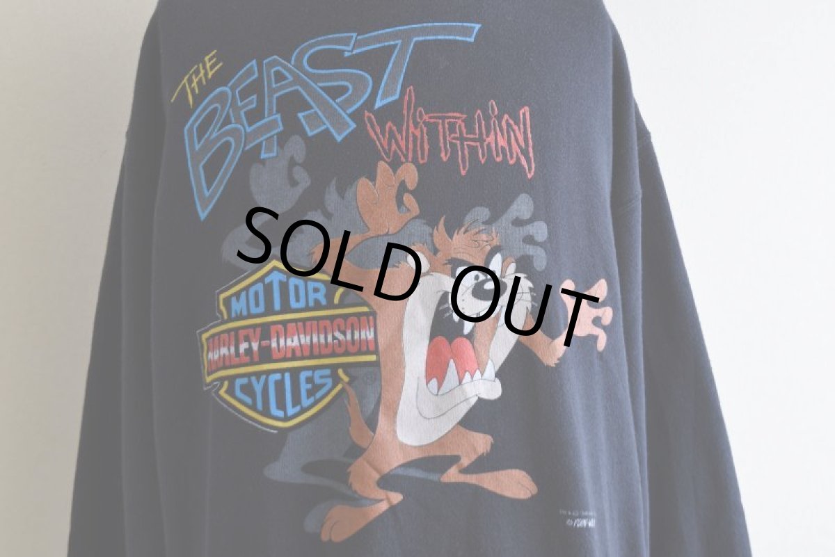 画像8: 1990s HARLEY-DAVIDSON×LOONEY TUNES プリントスウェット　  "MADE IN USA"　 表記XL  (8)