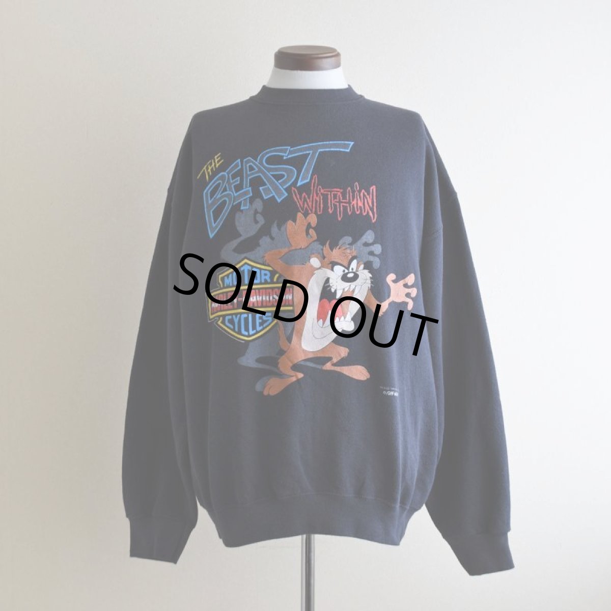 画像1: 1990s HARLEY-DAVIDSON×LOONEY TUNES プリントスウェット　  "MADE IN USA"　 表記XL  (1)