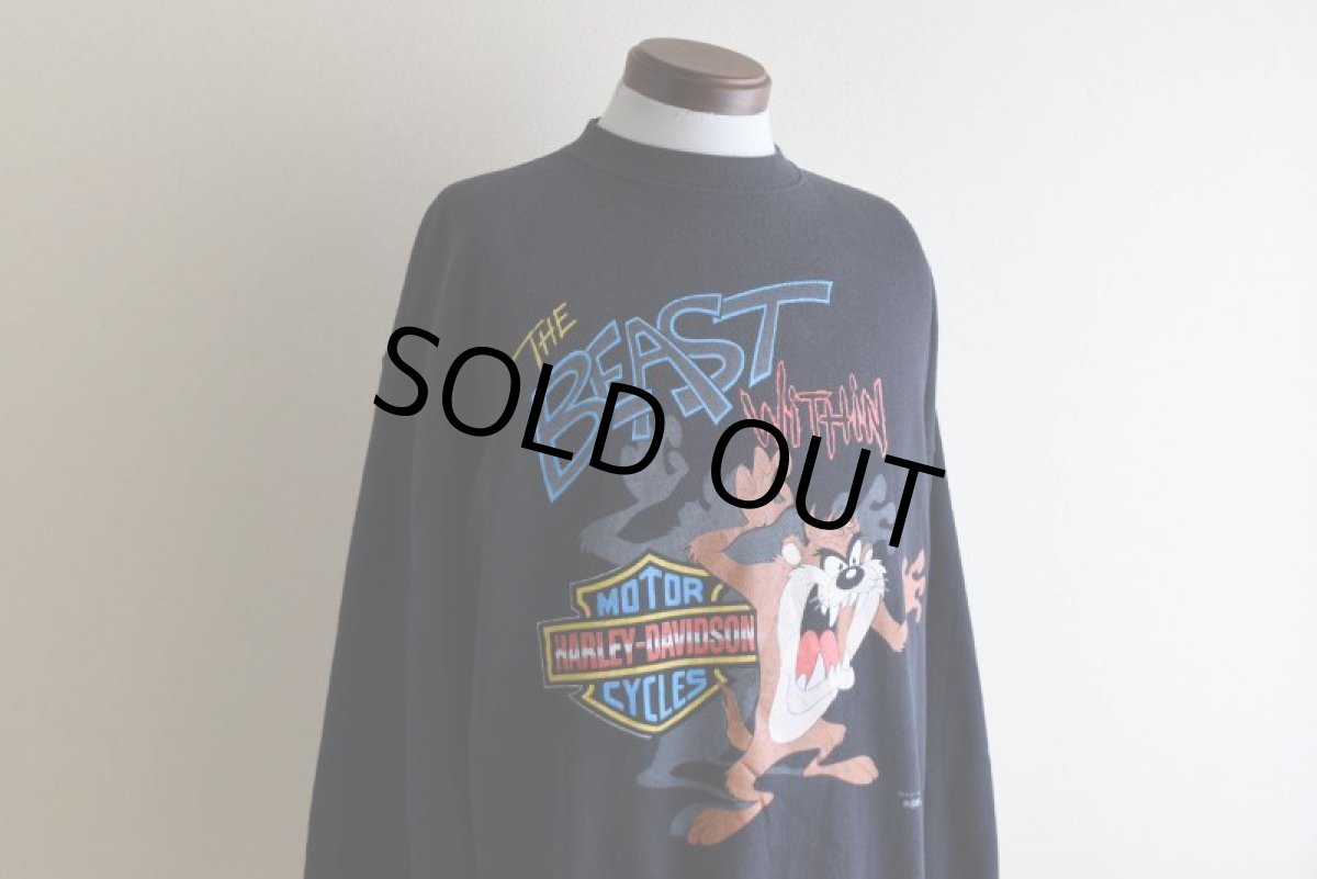 画像6: 1990s HARLEY-DAVIDSON×LOONEY TUNES プリントスウェット　  "MADE IN USA"　 表記XL  (6)