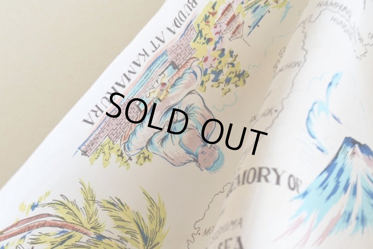 画像8: JAPAN スーベニアシルクスカーフ　 実寸67cm×71cm  (8)