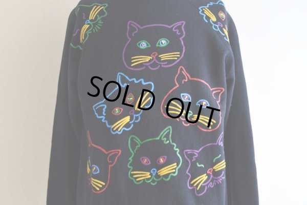 画像8: 1980-90s 猫アートスウェット　  "MADE IN USA"　 表記L 