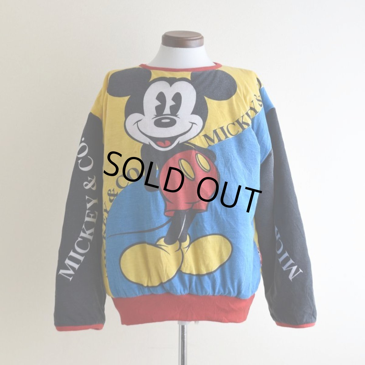 画像1: 1990s MICKEY＆CO. ダブルフェイススウェット　 実寸ML  (1)