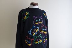 画像6: 1980-90s 猫アートスウェット　  "MADE IN USA"　 表記L  (6)